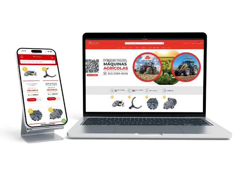 E-commerce da Valparts Máquinas Agrícolas desenvolvido pela Baru Marketing